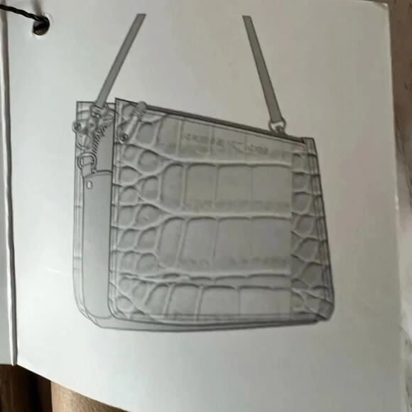 Adrienne Vittadini  Moc Croc Taupe Crossbody bag NWT - Picture 9 of 14